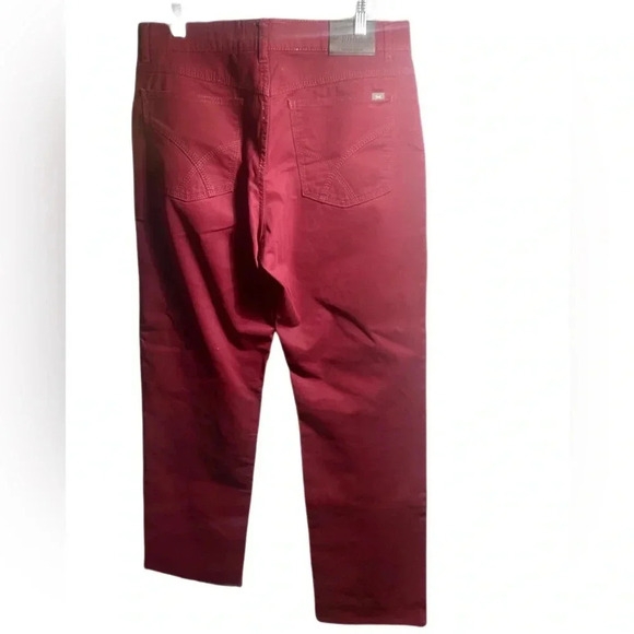 BRAX cooper fan MTWA burgundy comfortable casual lightweight 5 pocket pants 34 - Picture 6 of 6
